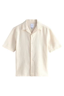 Next Kurzarmhemd Kurzarmshirt Waffelstruktur