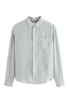 Next Langarmhemd Grau/Hellblau Next Langarmhemd Grau/Hellblau