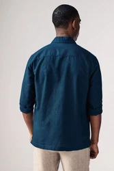 Next Langarmhemd Hellblau/Dunkelblau/Blau