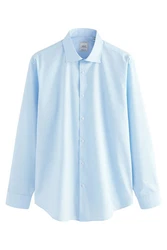 Next Langarmhemd mit Haifischkragen Hellblau/Blau