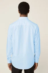 Next Langarmhemd mit Haifischkragen Hellblau/Blau