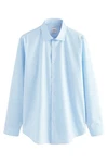 Next Langarmhemd mit Haifischkragen Hellblau/Blau