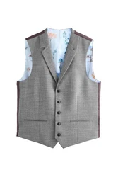 Next Anzugweste Regular Fit Grau