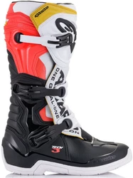 Alpinestars Tech 3 Motocross Stiefel Orange/Rot/Grau/Grün/Mischfarben/Weiß
