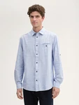 TOM TAILOR Hemd Grau/Dunkelblau/Hellblau/Blau