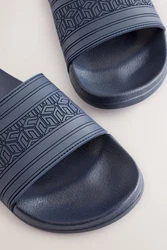 Next Badepantolette Hellblau/Dunkelblau/Blau