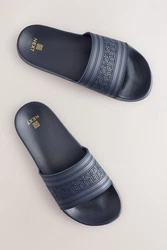 Next Badepantolette Hellblau/Dunkelblau/Blau