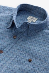 Next Langarmhemd Doppeltasche Blau/Hellblau/Dunkelblau