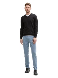 TOM TAILOR 5-Pocket-Jeans Travis Slim Chino Hose Grau/Hellblau/Blau