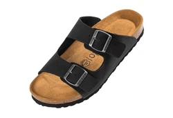Palado Korfu Herren Pantolette Schwarz/Beige