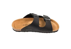 Palado Korfu Herren Pantolette Schwarz/Beige