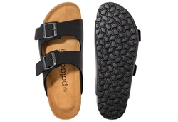 Palado Korfu Herren Pantolette Schwarz/Beige