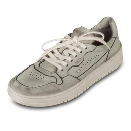Sneaker Hirsch-Leder grau, handgefrbt, bequem (HB01A Cervo Perla) Sneaker Handgefertigt in Italien