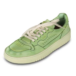Sneaker Hirsch-Leder grn, handgefrbt, soft (HB01A Cervo Salvia) Sneaker Handgefertigt in Italien