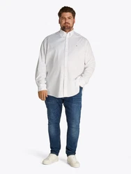 Tommy Hilfiger Big & Tall Hemd BT-FLEX POPLIN SOLID RF SHIRT-B Weiß/Creme/Grau/Hellblau