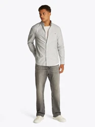 Tommy Jeans Langarmhemd TJM SLIM STRIPE OXFORD SHIRT EXT Grau/Khaki/Hellgrau