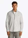 Tommy Jeans Langarmhemd TJM SLIM STRIPE OXFORD SHIRT EXT Grau/Khaki/Hellgrau