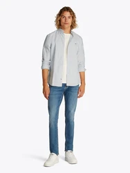 Tommy Jeans Langarmhemd TJM SLIM STRIPE OXFORD SHIRT EXT Grau/Hellblau/Hellgrau