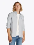 Tommy Jeans Langarmhemd TJM SLIM STRIPE OXFORD SHIRT EXT Grau/Hellblau/Hellgrau