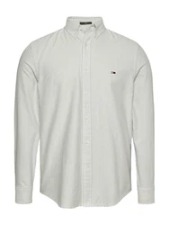 Tommy Jeans Langarmhemd TJM SLIM STRIPE OXFORD SHIRT EXT Khaki/Grau/Hellblau/Grün