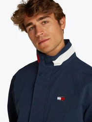 Tommy Jeans Allwetterjacke TJM DNA COLLAR ESS JACKET Dunkelblau/Hellblau