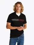 Tommy Jeans Poloshirt TJM SLIM CHEST FLAG POLO Schwarz/Hellblau