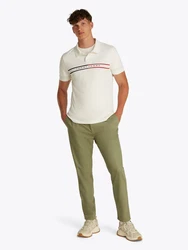 Tommy Jeans Poloshirt TJM SLIM CHEST FLAG POLO Beige/Weiß/Khaki/Creme