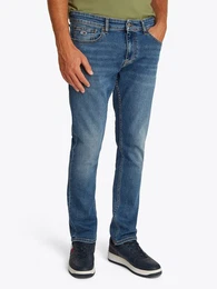 Gerade Jeans SCANTON SLIM BI0234 Mit Markenlabel aus Leder hinten