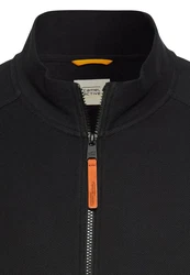 camel active Strickjacke Sweatshirt Schwarz/Dunkelgrau/Orange/Grau