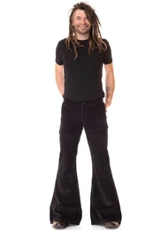 Schlaghose Herren Cord in schwarz