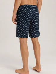 Hanro Schlafshorts Night & Day Dunkelblau/Blau