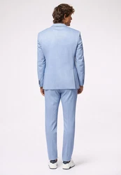 Roy Robson Hosenanzug Slim Fit Hellblau/Blau