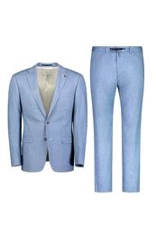 Roy Robson Hosenanzug Slim Fit Hellblau/Blau