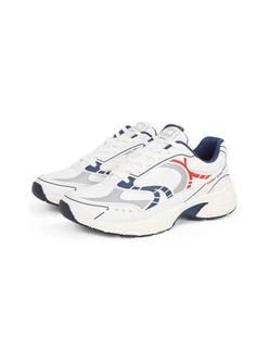 Tommy Jeans Sneaker 'ARCHIVE 25' Weiß/Hellblau/Creme/Dunkelblau/Blau/Rot