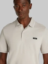 Calvin Klein Poloshirt STRETCH PIQUE TIPPING POLO Khaki/Beige/Braun