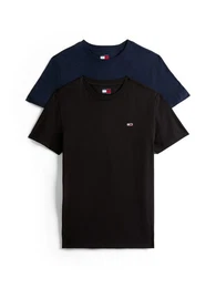 Rundhalsshirt TJM XSLIM 2PACK JERSEY TEE EXT (Packung, 2er-Pack) Logostickerei, 2Pack