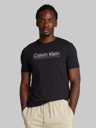 Calvin Klein T-Shirt CP-DOUBLE LOGO T-SHIRT Schwarz/Braun