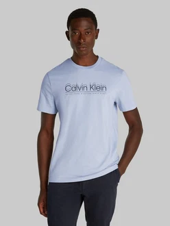 Calvin Klein T-Shirt CP-DOUBLE LOGO T-SHIRT Hellblau/Blau