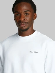 Calvin Klein CP-LINEAR BOX LOGO SWEATSHIRT Weiß/Creme/Hellblau/Grau