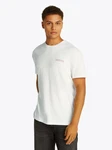 Tommy Jeans Kurzarmshirt TJM REG GRAPHIC SLUB TEE EXT Mit Rundhalsausschnitt Weiß/Creme/Grau