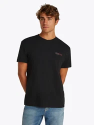 Tommy Jeans Kurzarmshirt TJM REG GRAPHIC SLUB TEE EXT Mit Rundhalsausschnitt Schwarz/Dunkelrot