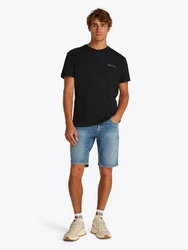 Tommy Jeans Kurzarmshirt TJM REG GRAPHIC SLUB TEE EXT Mit Rundhalsausschnitt Schwarz/Dunkelrot
