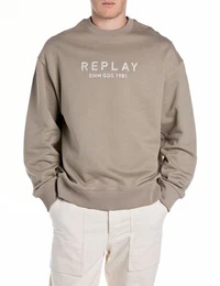 Sweatshirt mit gesticktem Schriftzug vorn