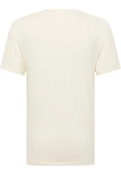 MUSTANG Kurzarmshirt Style Austin Beige/Khaki/Gelb/Creme/Weiß