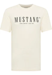 MUSTANG Kurzarmshirt Style Austin Beige/Khaki/Gelb/Creme/Weiß