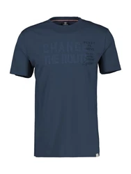 LERROS T-Shirt mit Brustprint Dunkelblau/Blau