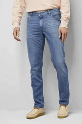 MEYER 5-Pocket Jeans M5 Slim Blau/Hellblau