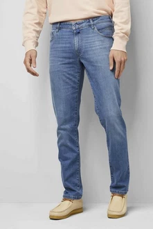 MEYER 5-Pocket Jeans M5 Slim Blau/Hellblau