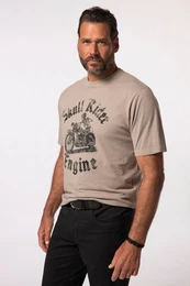 T-Shirt JP 1880 T-Shirt Halbarm Brustprint Vintage Look