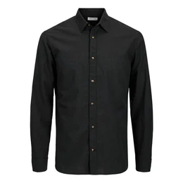 Langarmhemd JJESUMMER Shirt LS SN in Leinenoptik